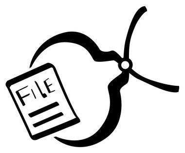 Dosya kıskaç şablon