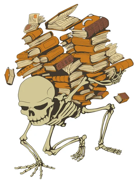 Kitap yığın iskelet, renk