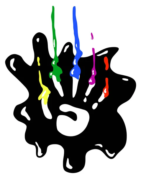 Краски для пальцев — стоковый вектор