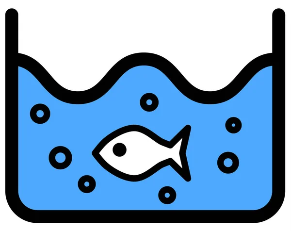 Symbol ryby Box — Stockový vektor