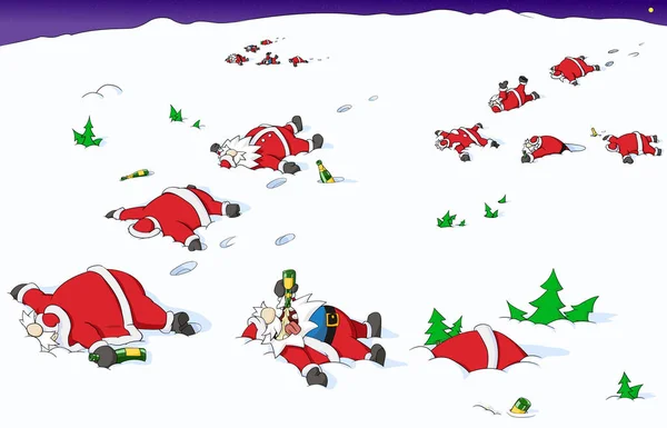 Güneye gitmeyi parti Noel karikatür