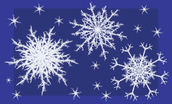 Fragment Flocons de neige — Image vectorielle