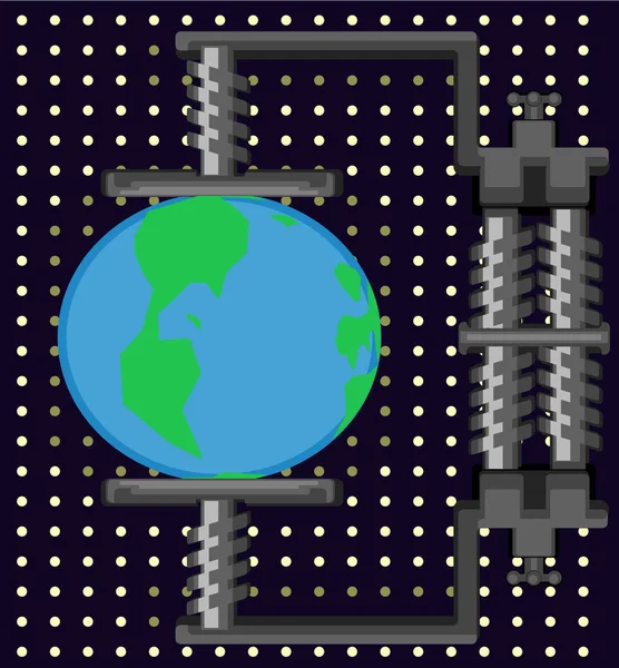 Globale Druckkarikatur — Stockvektor