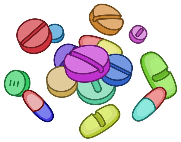 Medicina pillola Colori — Vettoriale Stock
