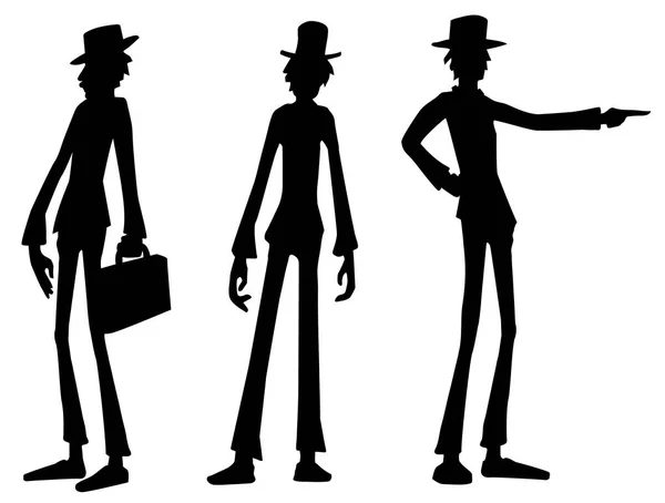 Silhouettes Tall — Stock Vector