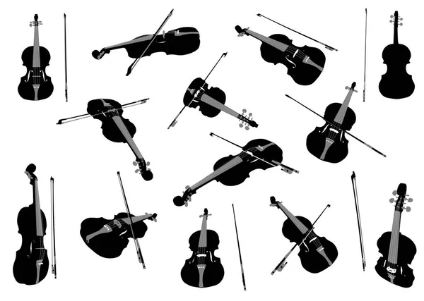 Violin Set — Stock Vector