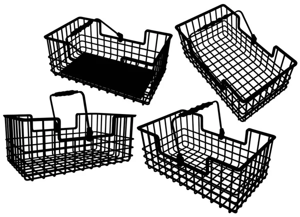 Wire Basket — Stock Vector