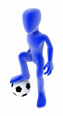 Mavi şekil futbol topu