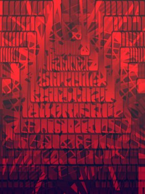 Kırmızı şekil arka plan