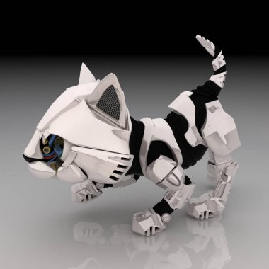 Robot kedi yavrusu, çömelme
