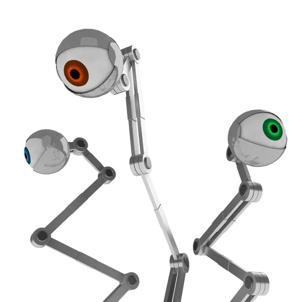 3 Olhos robóticos — Fotografia de Stock