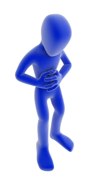Μπλε σχήμα πόνος στο στομάχι — Φωτογραφία Αρχείου