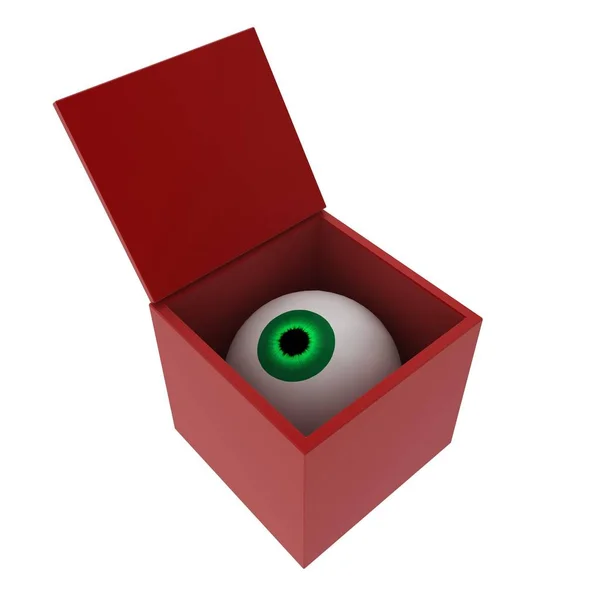 Olho em uma caixa — Fotografia de Stock