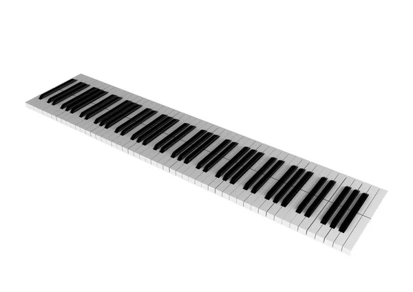 Llaves de piano espejadas —  Fotos de Stock