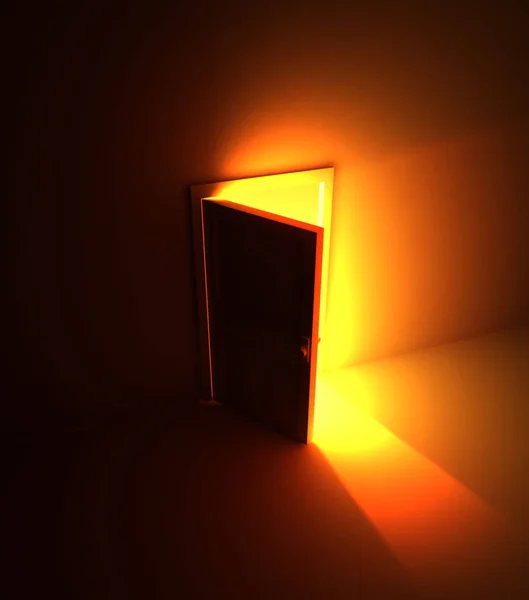 Nyitott ajtó fény — Stock Fotó