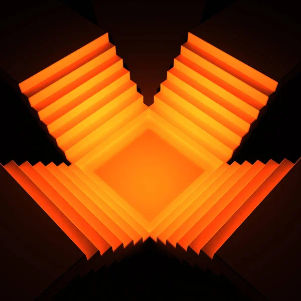 Оранжевая лестница — стоковое фото
