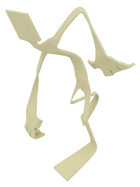 Paperman、背を丸めて歩く — ストック写真