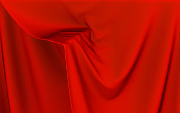 Rode doek, verhoogde hoek — Stockfoto