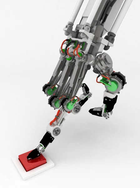 Strony robotów, przycisk — Zdjęcie stockowe