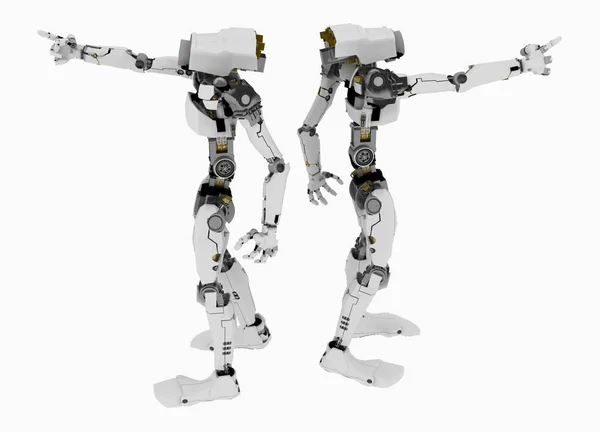 Slim Robot, 2 směry — Stock fotografie