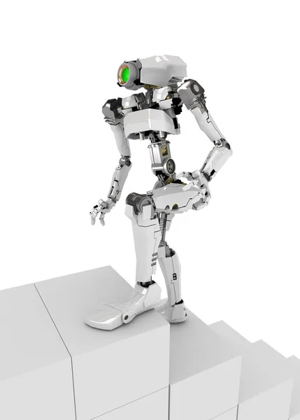 Slim Robot, vzestupně — Stock fotografie