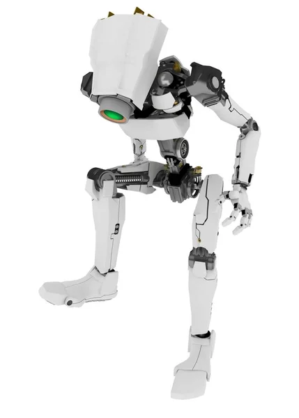 Slim Robot, Stepping — Stock Photo, Image