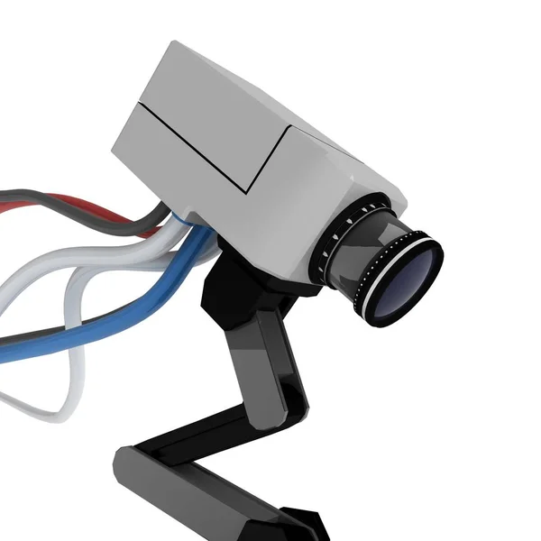 Wired Surveillance Camera — Stock Photo, Image
