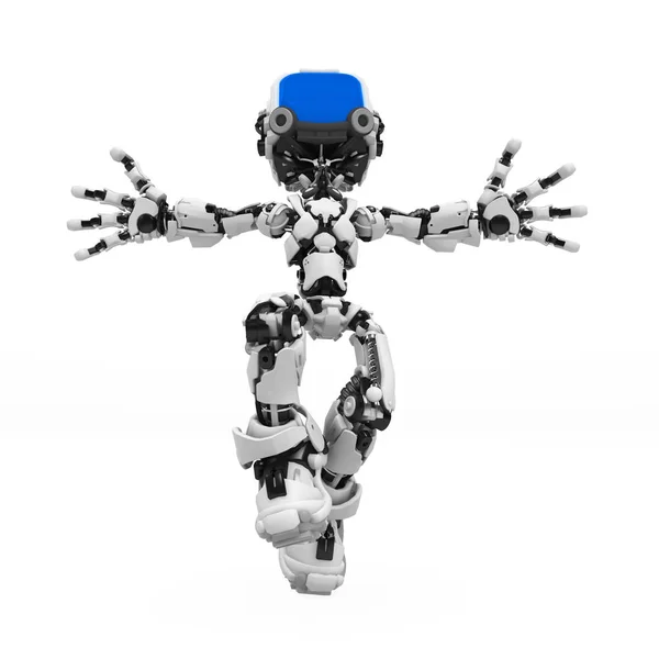 Blue Screen Roboter, fallen Sie zurück — Stockfoto