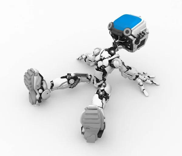 Robot de pantalla azul, inactivo — Foto de Stock