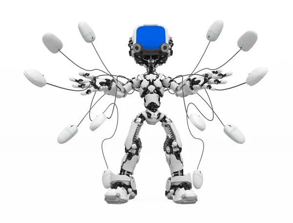 Robot de pantalla azul, Frente de control del ratón — Foto de Stock