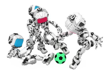 Mavi ekran Robot, futbol topu