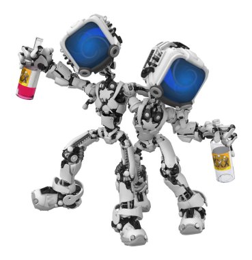 Mavi ekran robotlar, sarhoş arkadaşlık