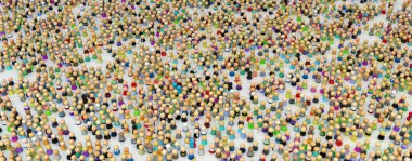 Kalabalık karikatür, alanın Biçim