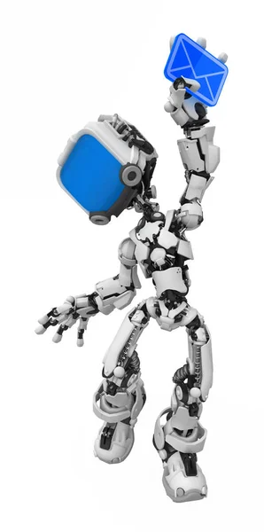 Robot de pantalla azul, correo electrónico —  Fotos de Stock