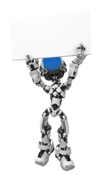 Blue Screen Roboter, Schild — Stockfoto