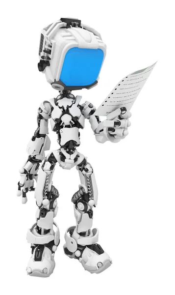 Kék képernyő robotok, olvasás a jelentés — Stock Fotó