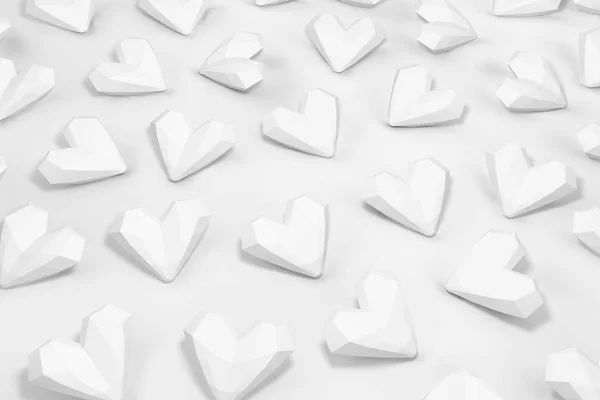 Кутова білий серця — стокове фото