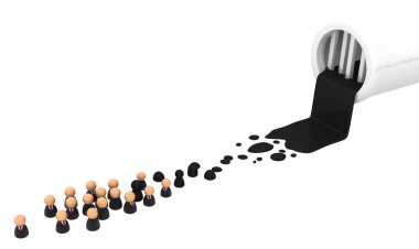 İş kalabalık, boru sızıntı