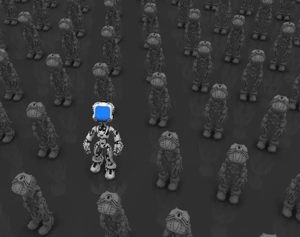 Modrá obrazovka Robot, aktivováno — Stock fotografie