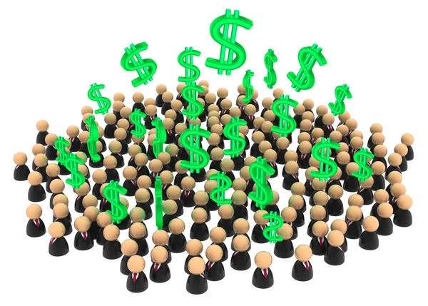Business Crowd, Money Ideas — Stock Photo, Image