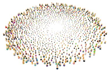 Karikatür kalabalık, küçülmek