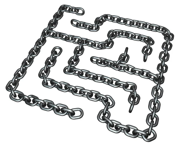 Chain Labyrinth — Stock Photo, Image