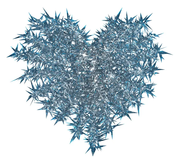 Кристал бурулька серця — стокове фото