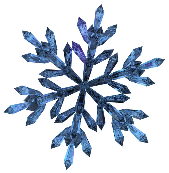 Crystal Snowflake Blue — Stockfoto