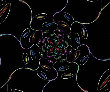 Neon süsleme Curl odak