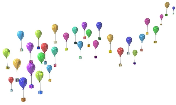 Gåva samling, ballongflygning — Stockfoto