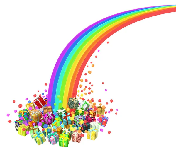 Gåva samling, Rainbow slutet — Stockfoto