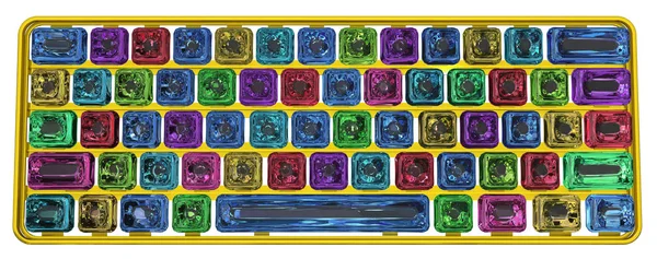 Jewel computador teclado — Fotografia de Stock