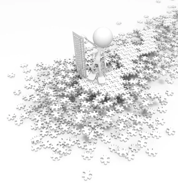 Puzzle di puzzle Supervisore, Bianco — Foto Stock