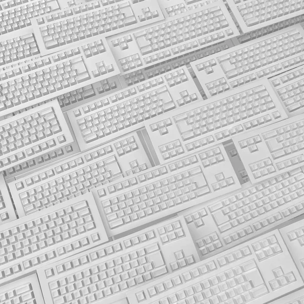 Tastaturen weiß — Stockfoto